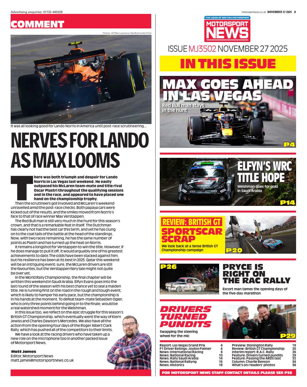 Motorsport News Preview Pages