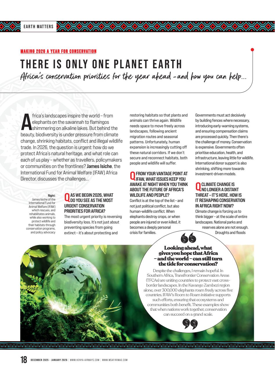 MSAFIRI – Kenya Airways Inflight Preview Pages