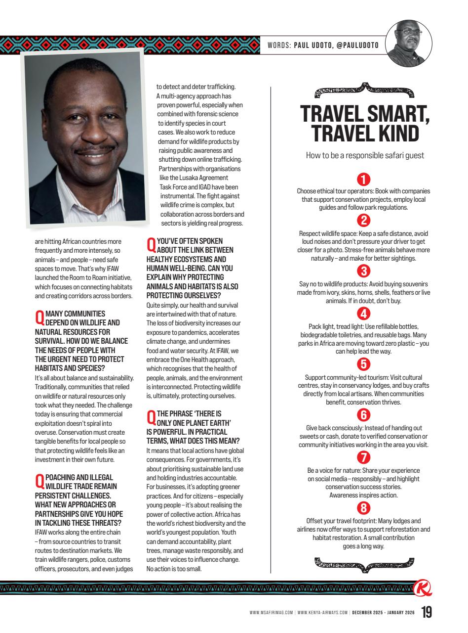 MSAFIRI – Kenya Airways Inflight Preview Pages