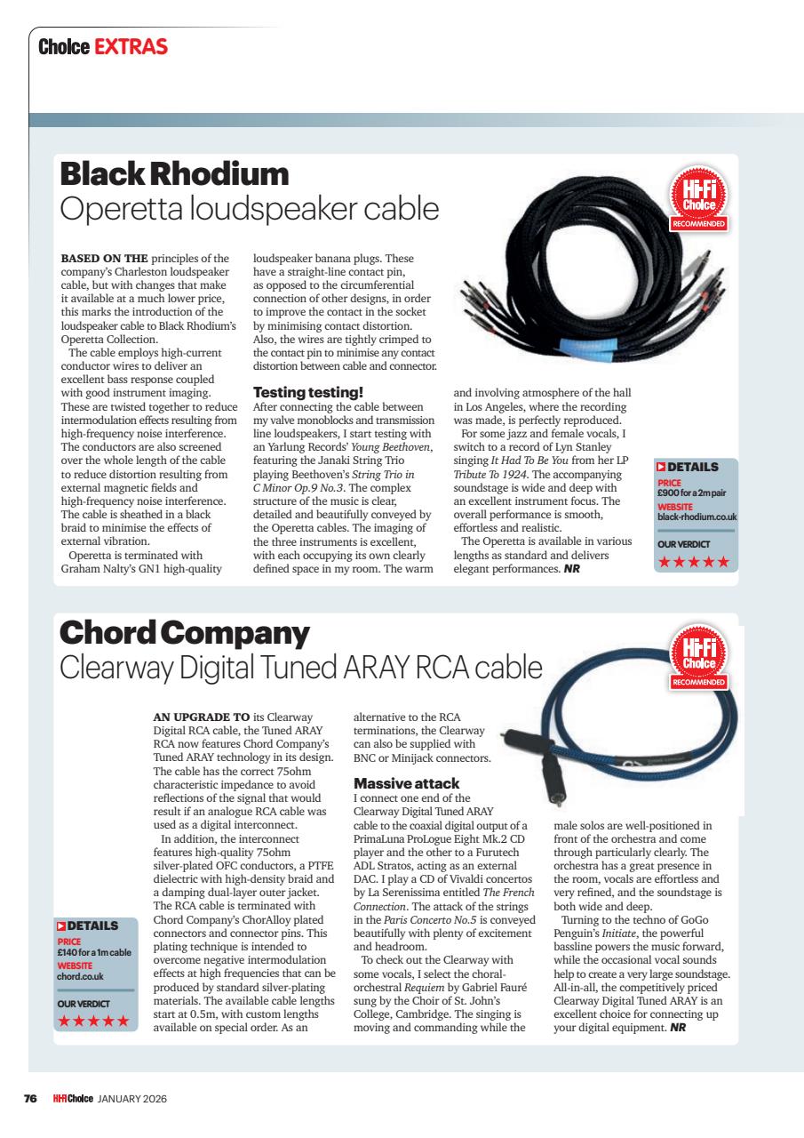 Hi-Fi Choice Preview Pages