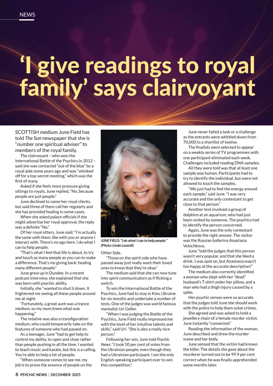 Psychic News Preview Pages