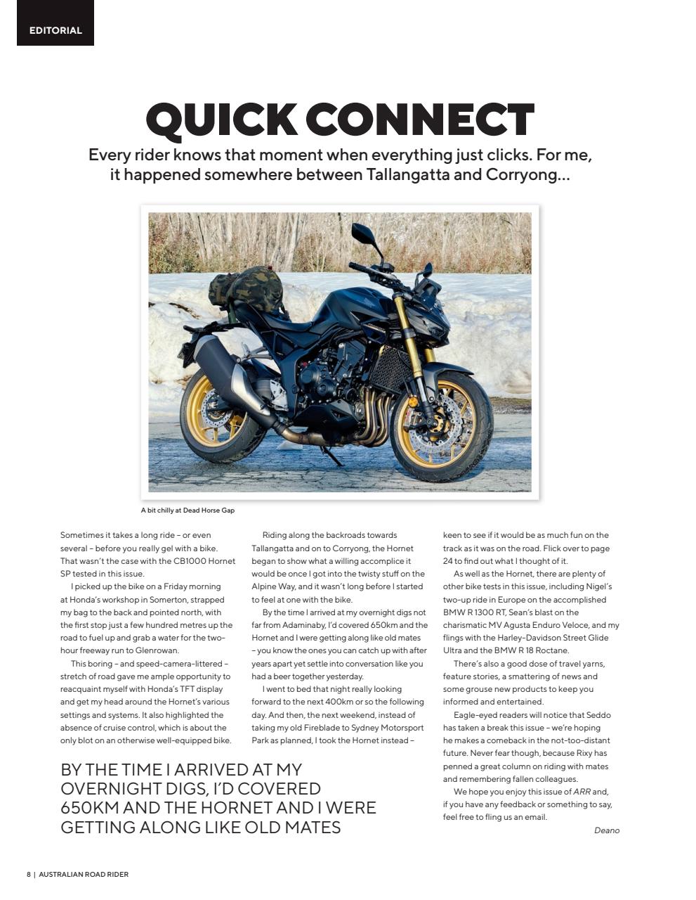 Australian Road Rider Preview Pages