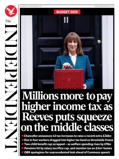 The Independent Daily Edition Newspaper issue 