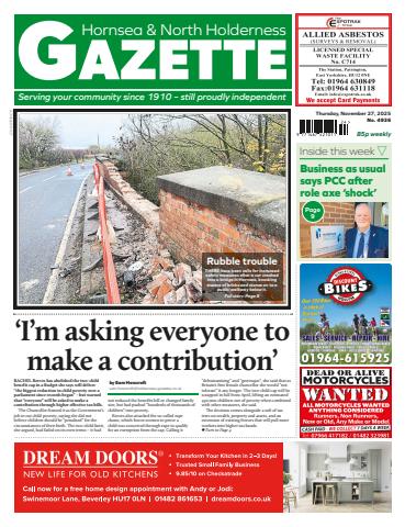 Hornsea Gazette November 27, 2025 issue Hornsea Gazette November 27, 2025