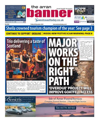Arran Banner issue Friday, November 28, 2025