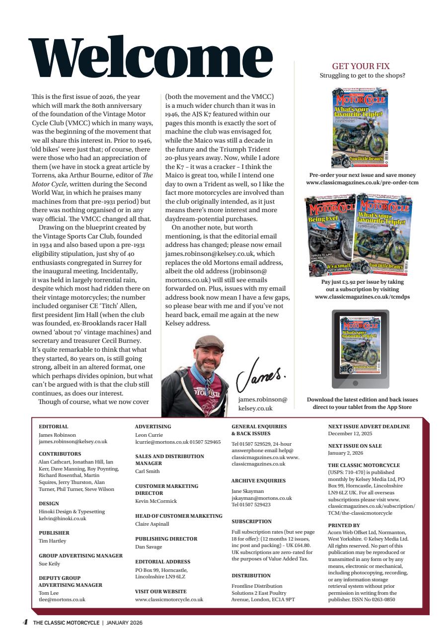 The Classic MotorCycle Preview Pages