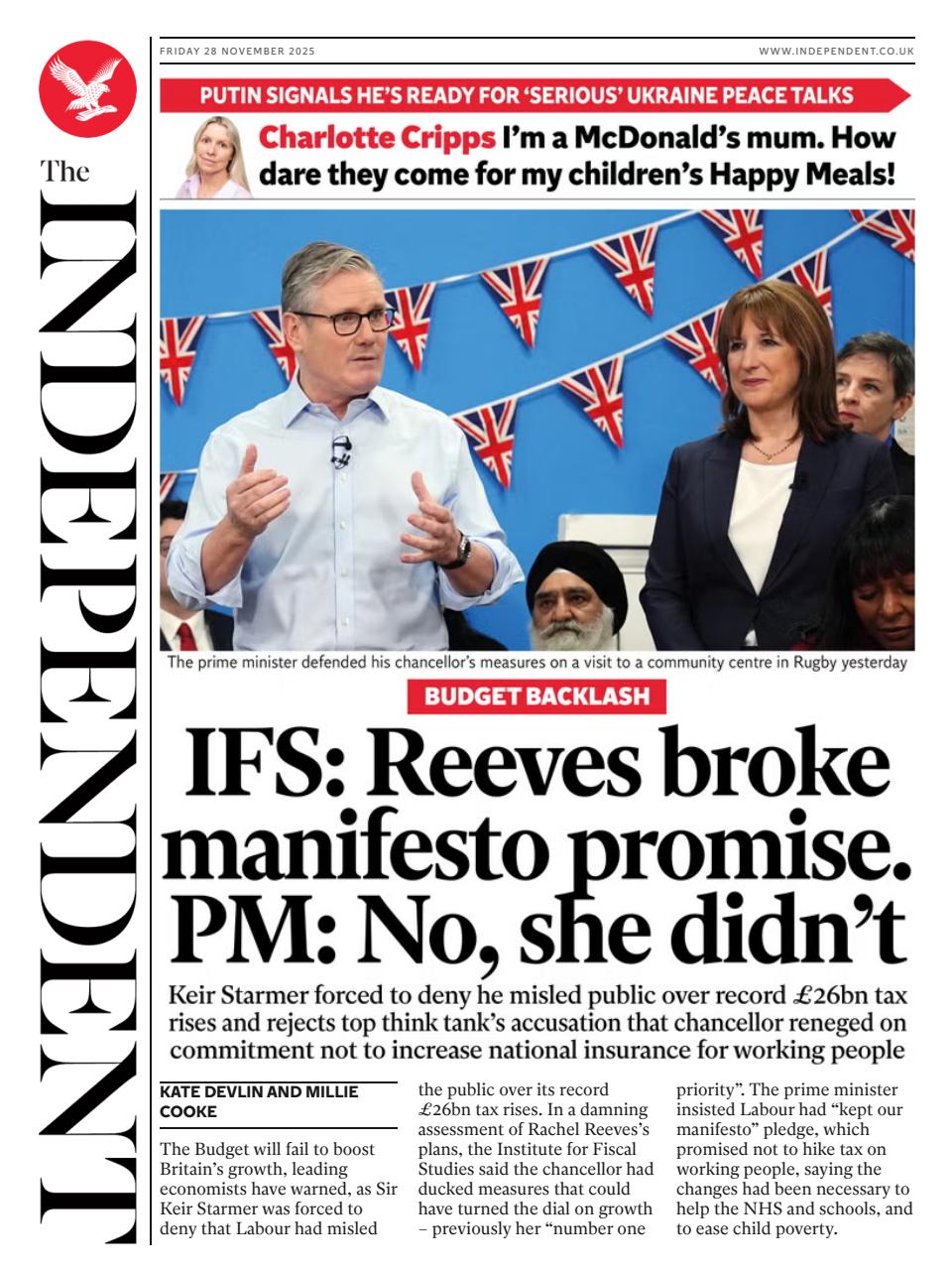 The Independent Daily Edition Newspaper Preview Pages