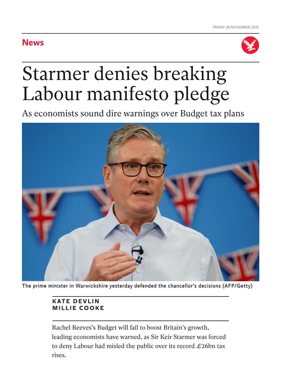 The Independent Daily Edition Newspaper Preview Pages