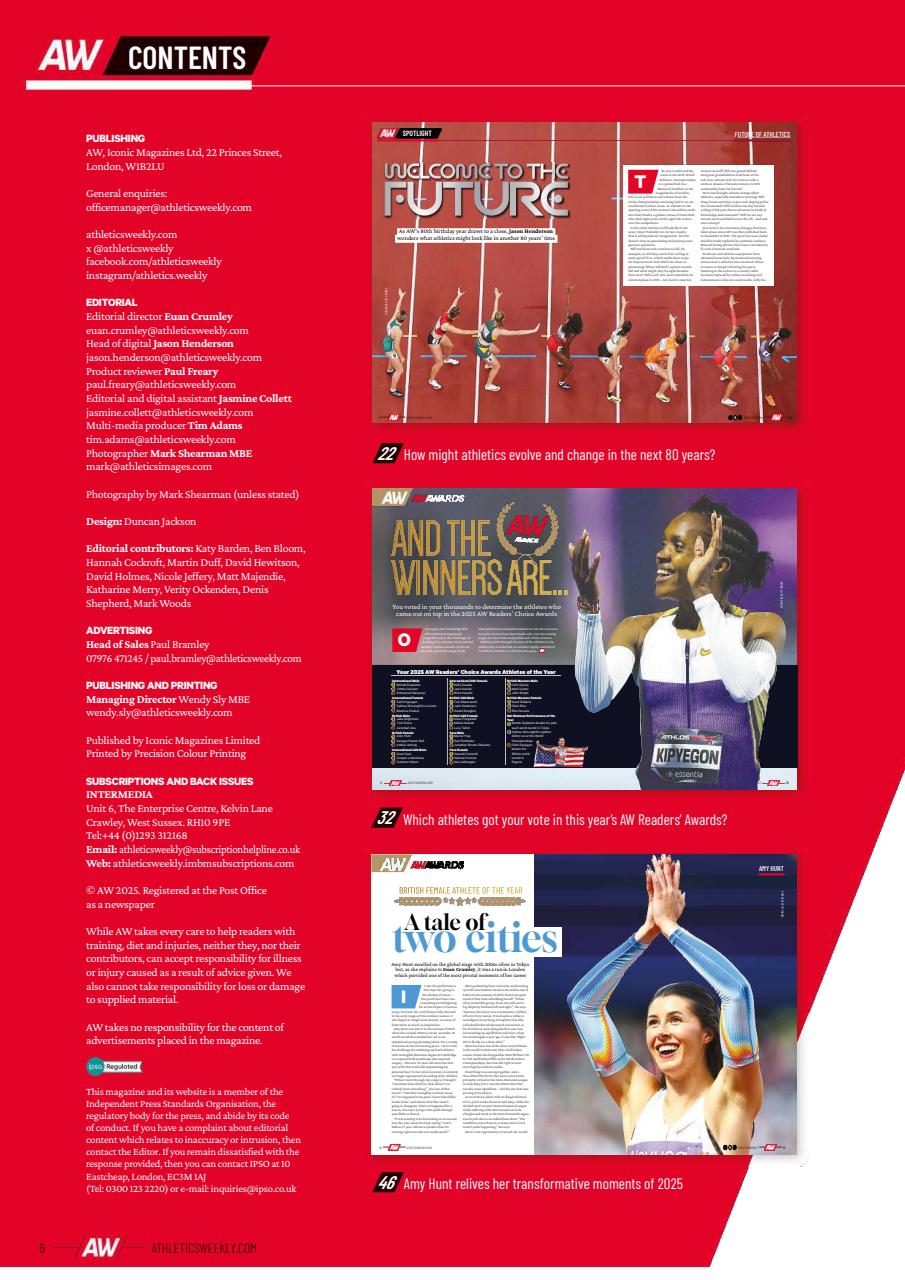 AW – Athletics Weekly Magazine Preview Pages