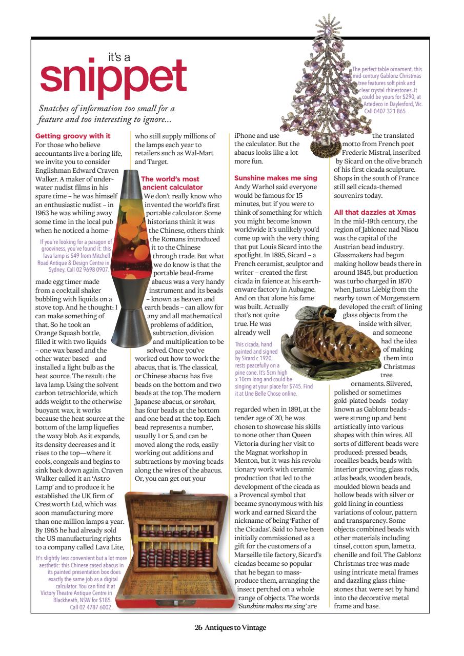 Antiques to Vintage Preview Pages