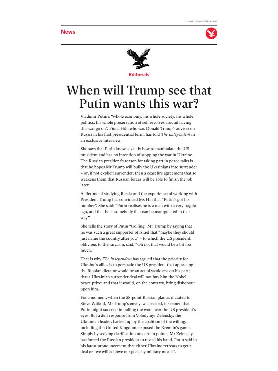 The Independent Daily Edition Newspaper Preview Pages