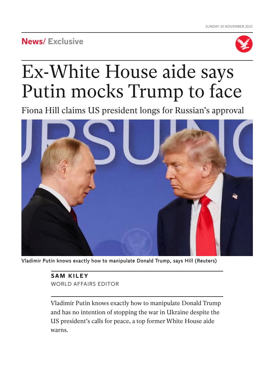 The Independent Daily Edition Newspaper Preview Pages