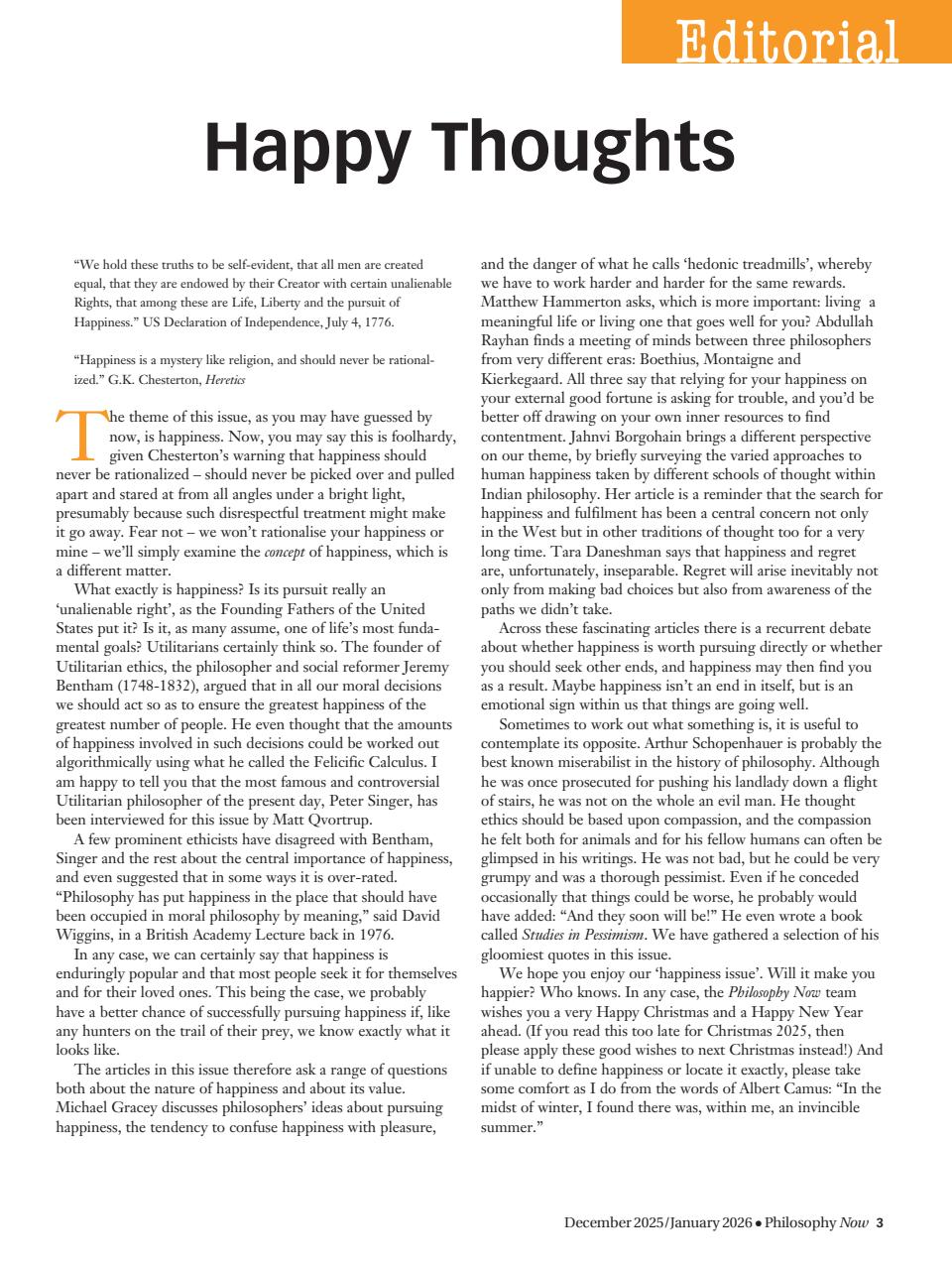 Philosophy Now Preview Pages