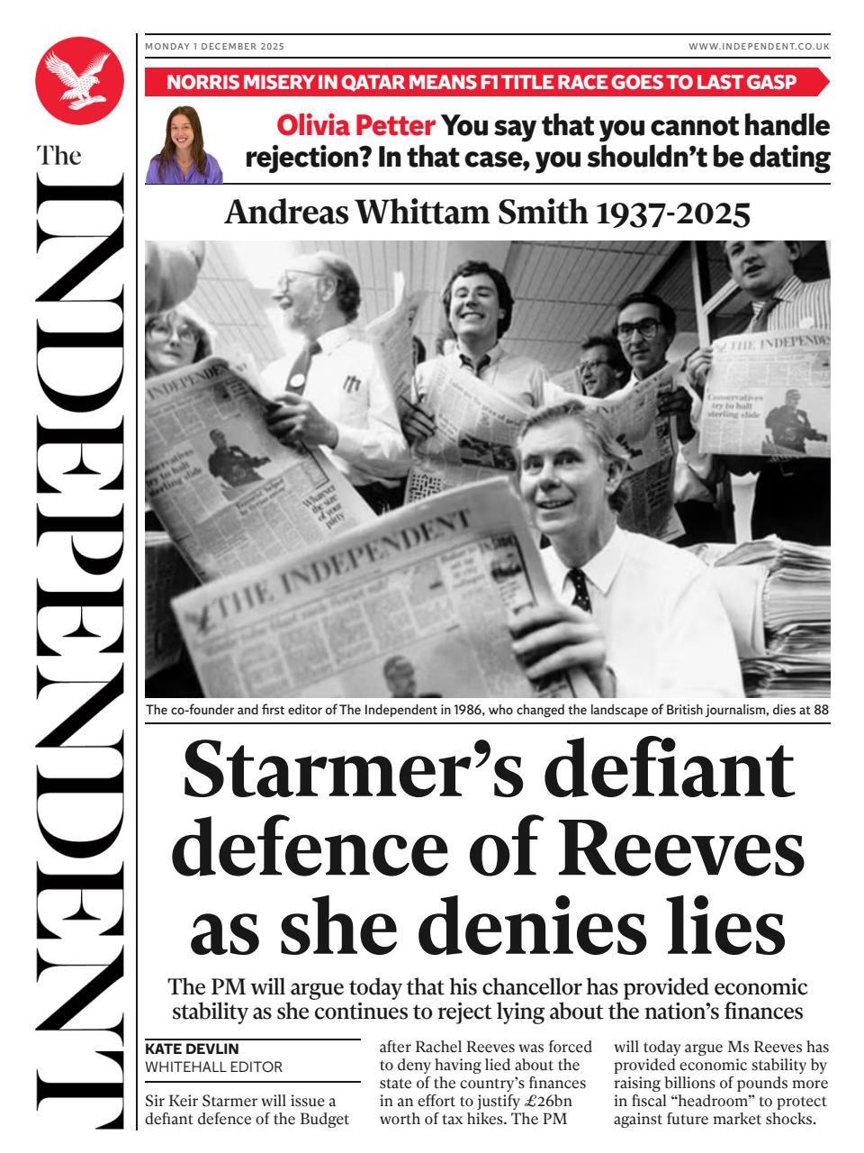 The Independent Daily Edition Newspaper Preview Pages