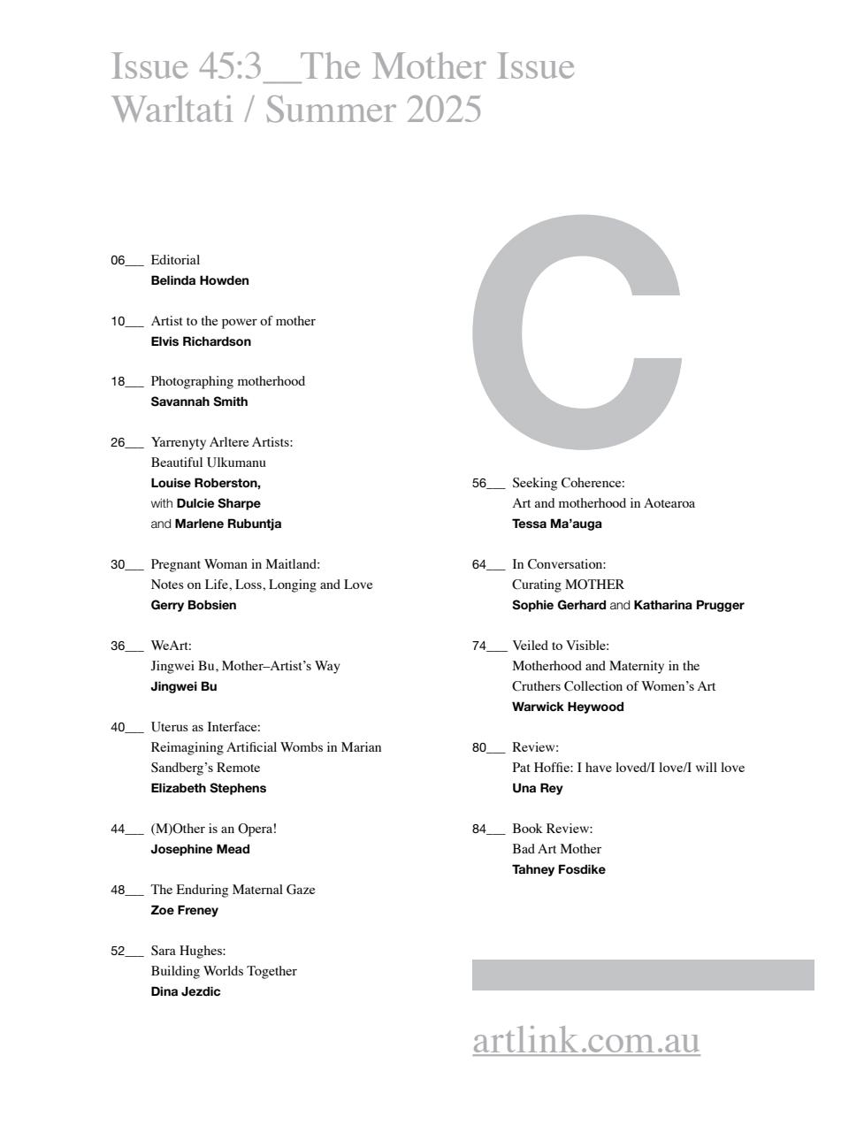 Artlink Magazine Preview Pages