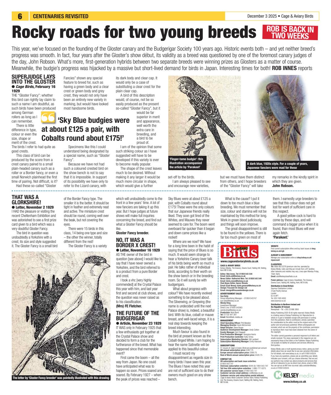 Cage & Aviary Birds Preview Pages