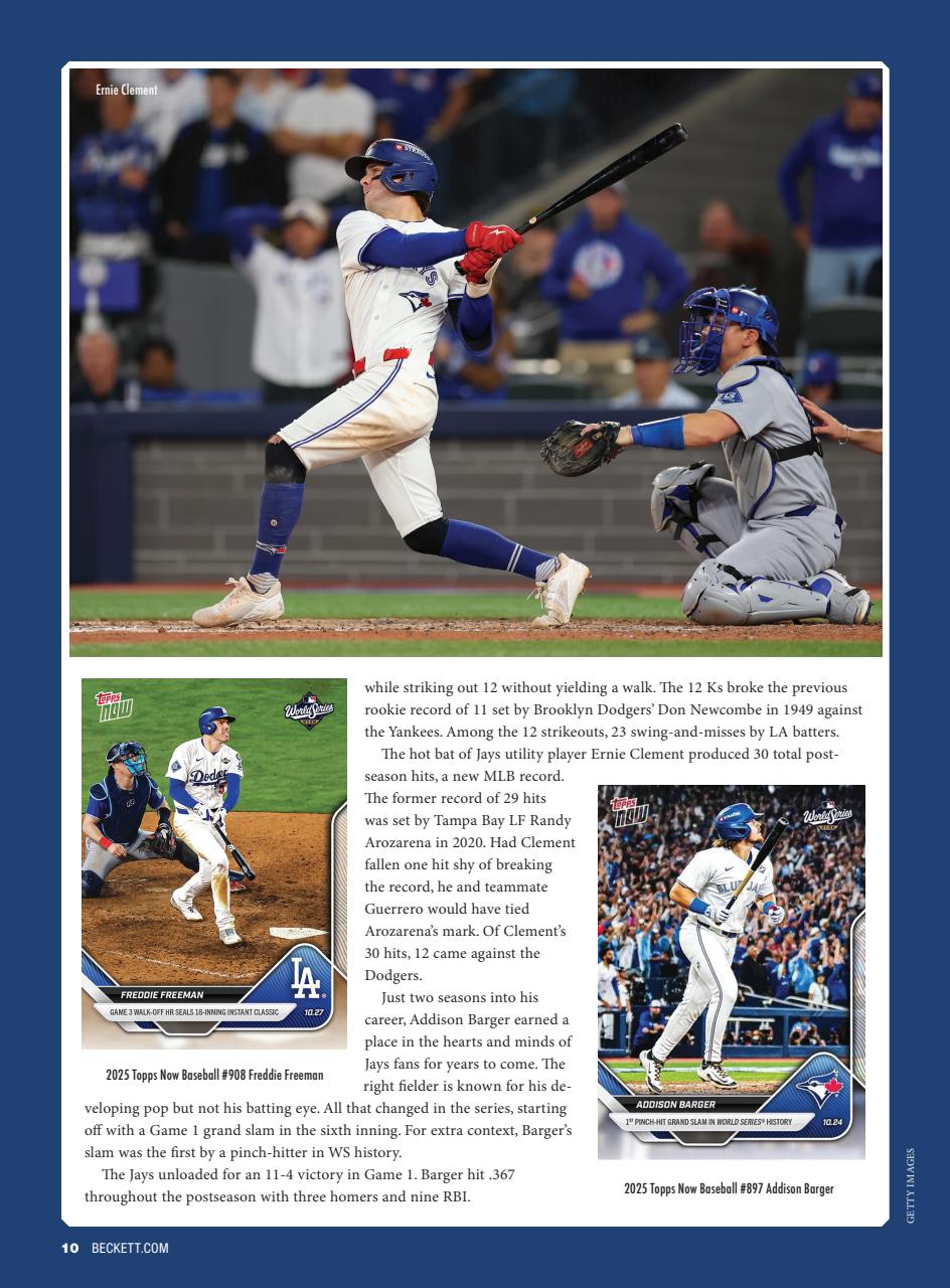Beckett Baseball Magazine Preview Pages