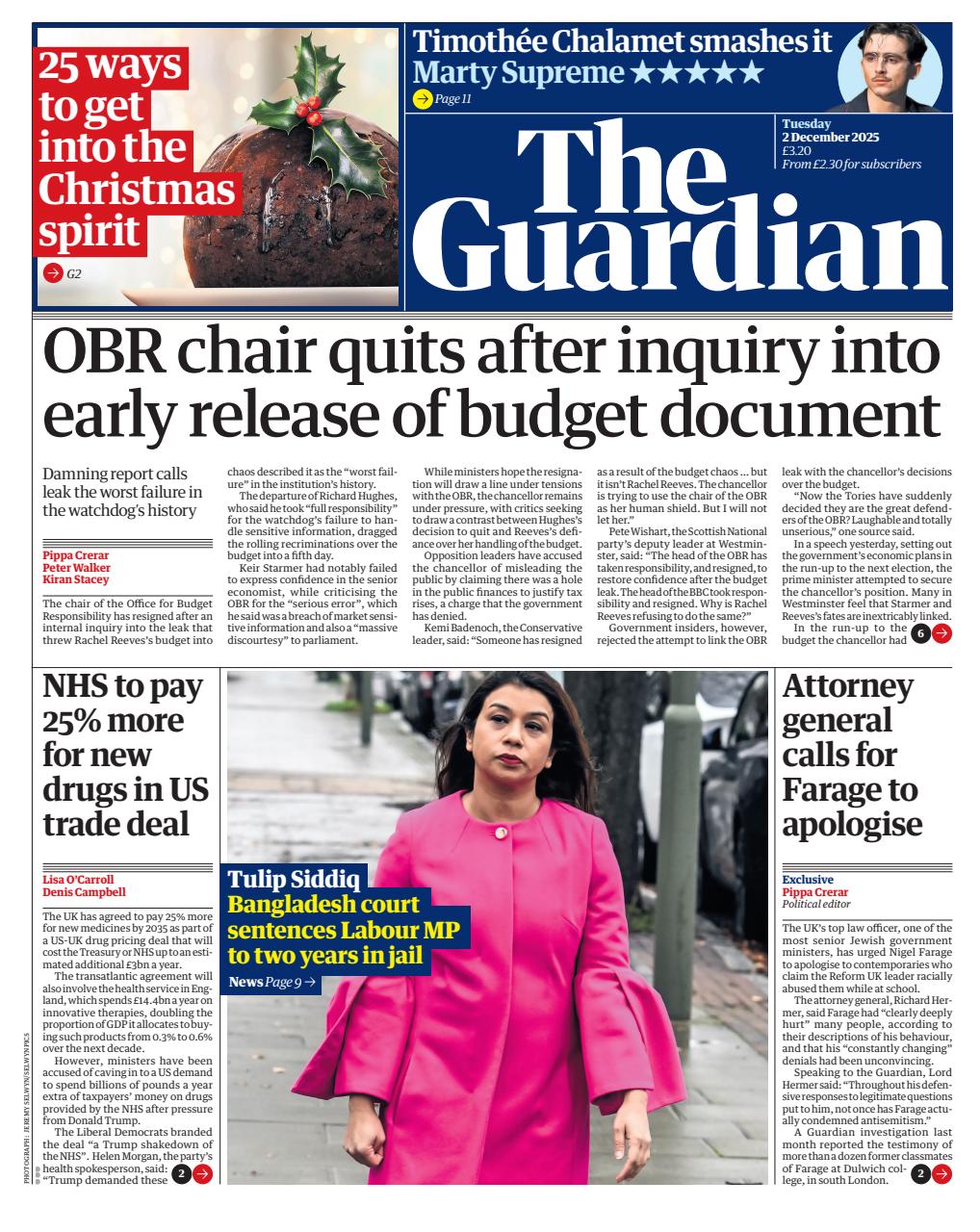 The Guardian Newspaper Preview Pages