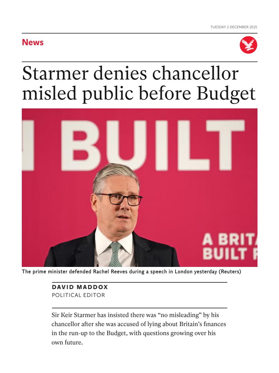 The Independent Daily Edition Newspaper Preview Pages