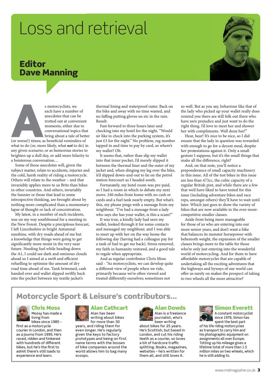 Motorcycle Sport & Leisure Preview Pages