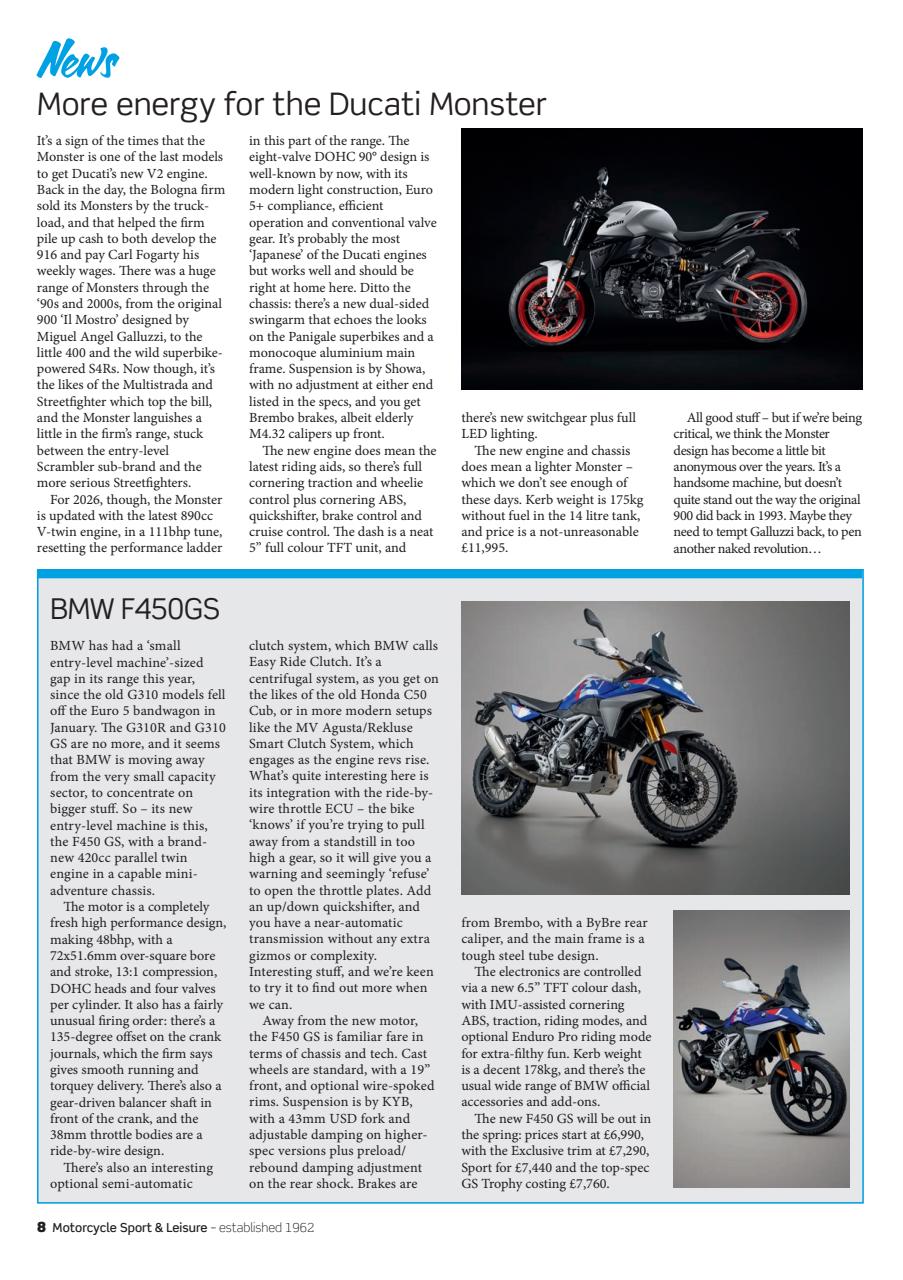 Motorcycle Sport & Leisure Preview Pages