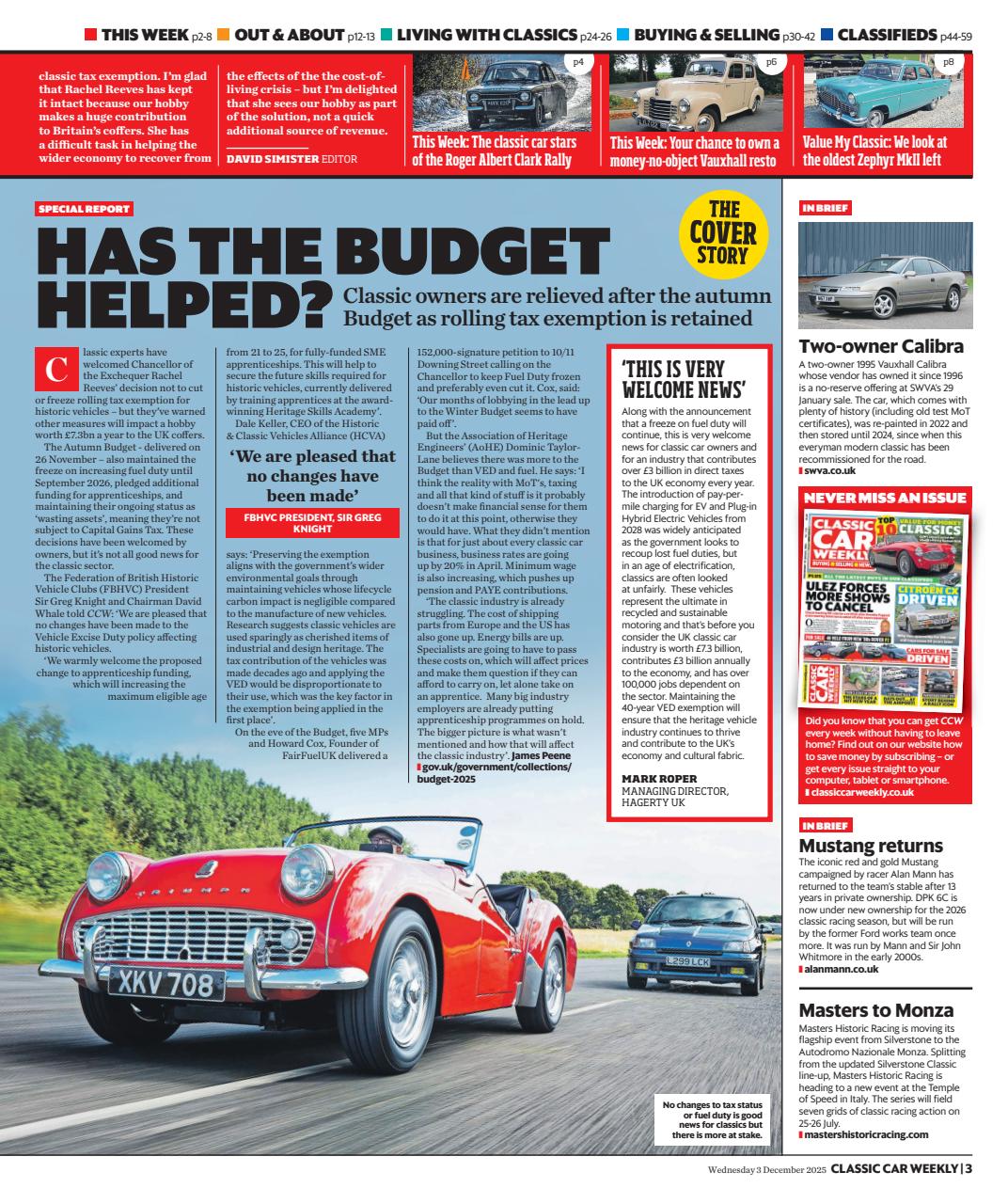 Classic Car Weekly Preview Pages