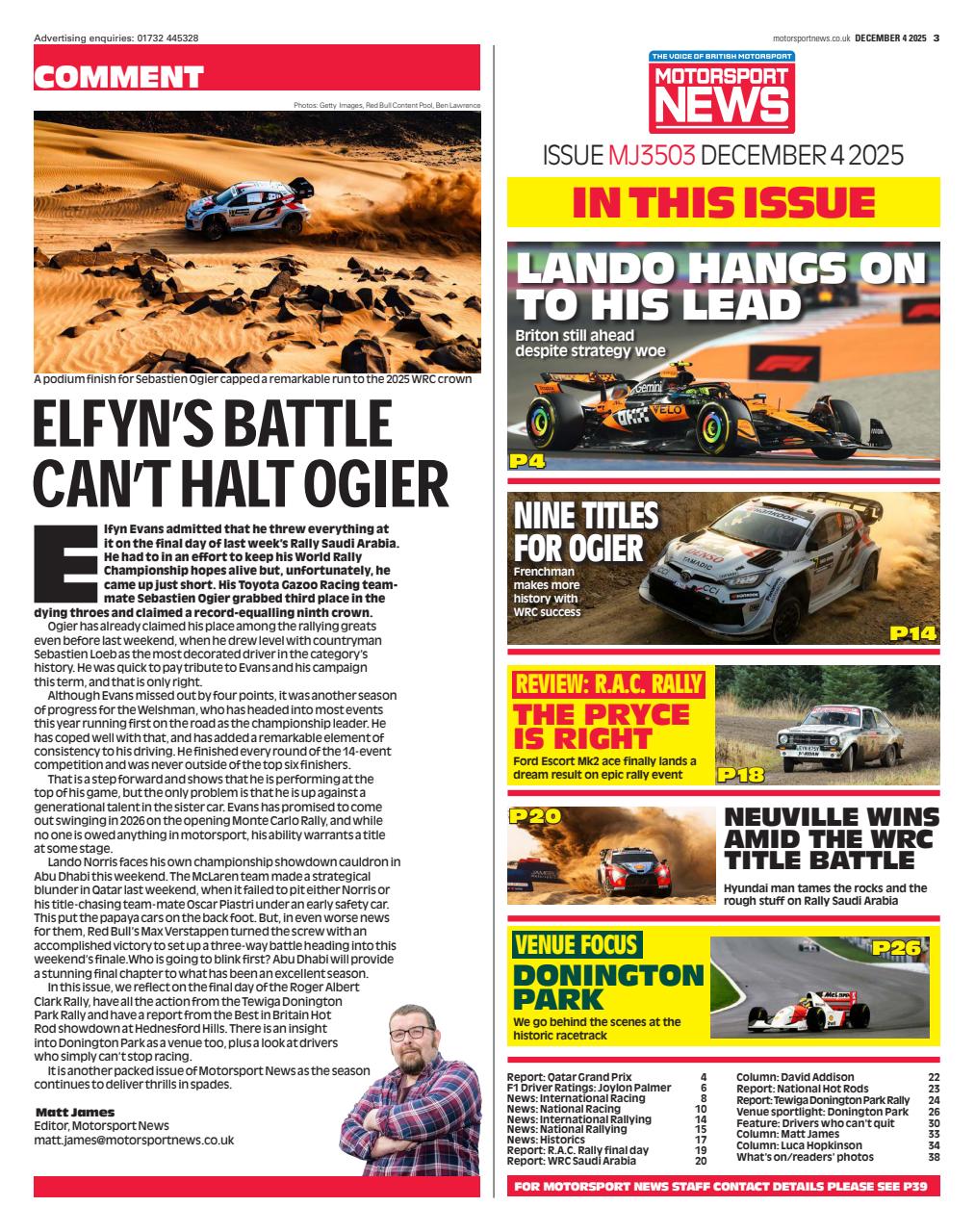 Motorsport News Preview Pages