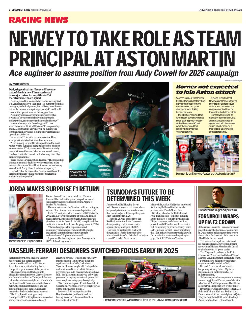 Motorsport News Preview Pages