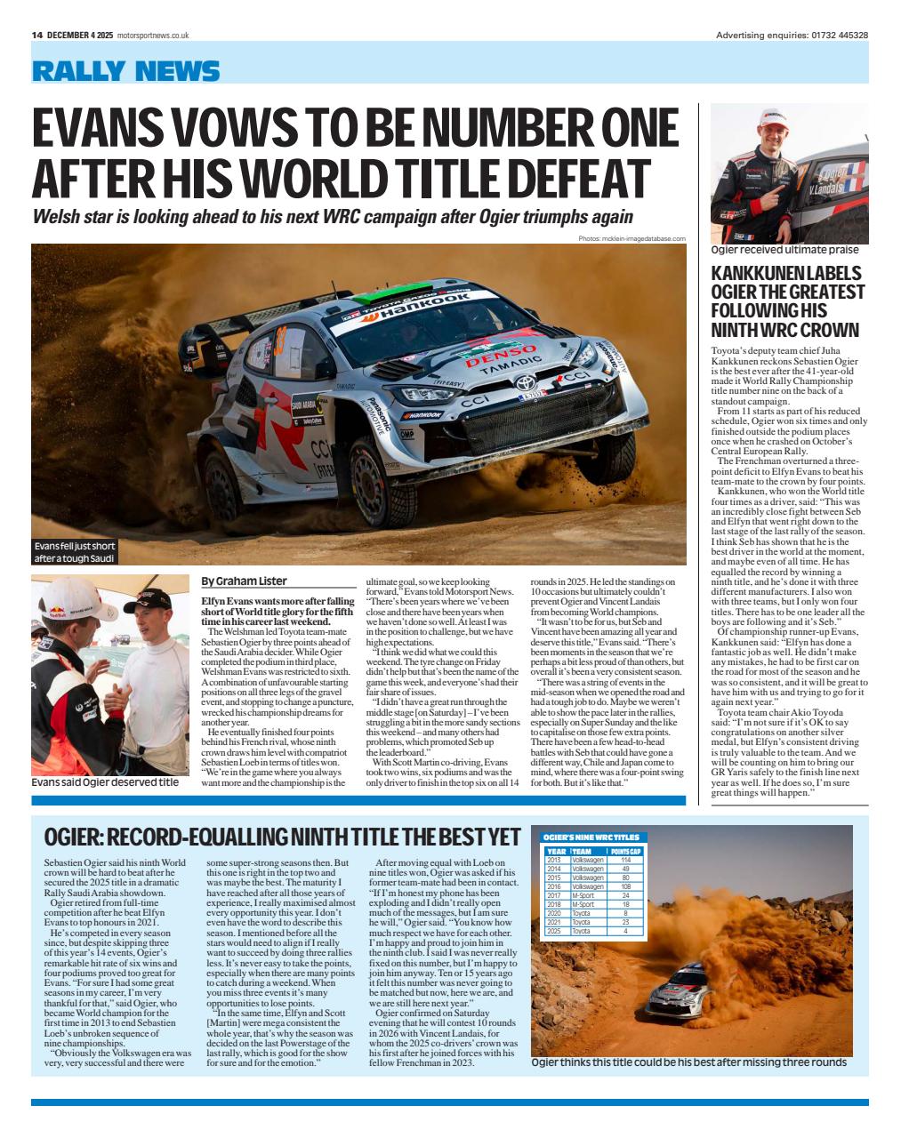 Motorsport News Preview Pages