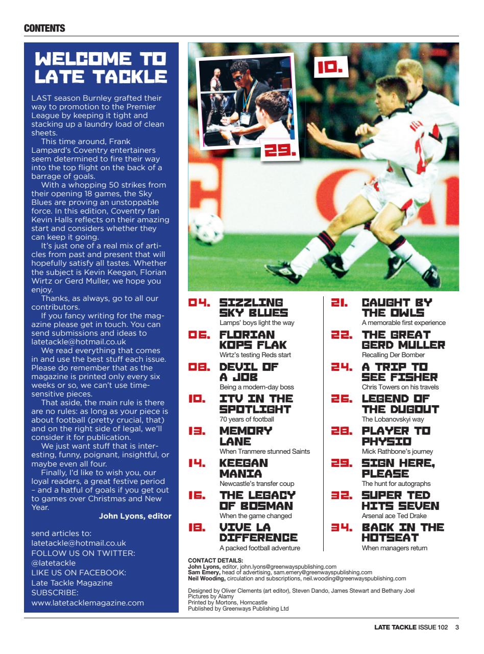 Late Tackle Football Magazine Preview Pages