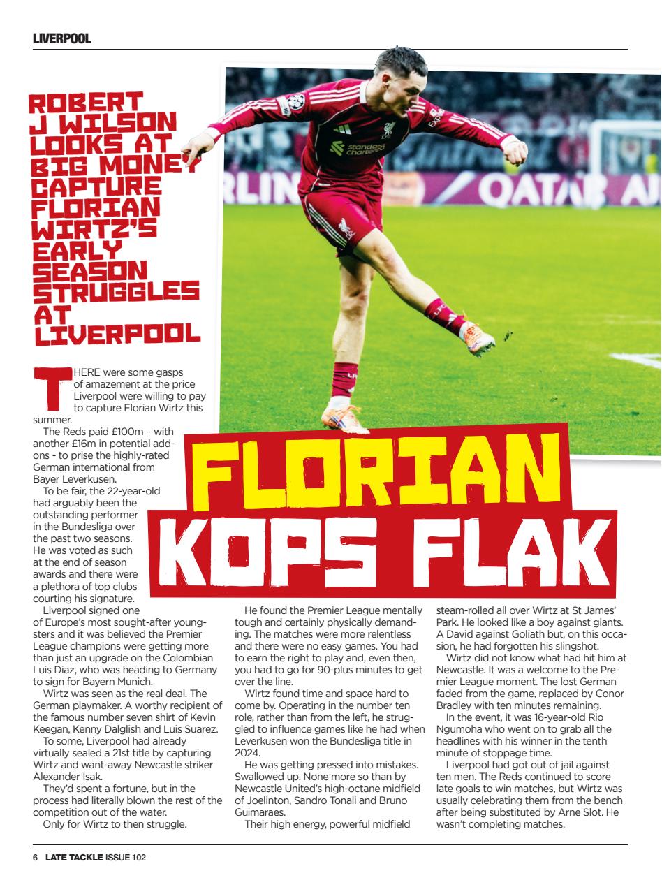 Late Tackle Football Magazine Preview Pages