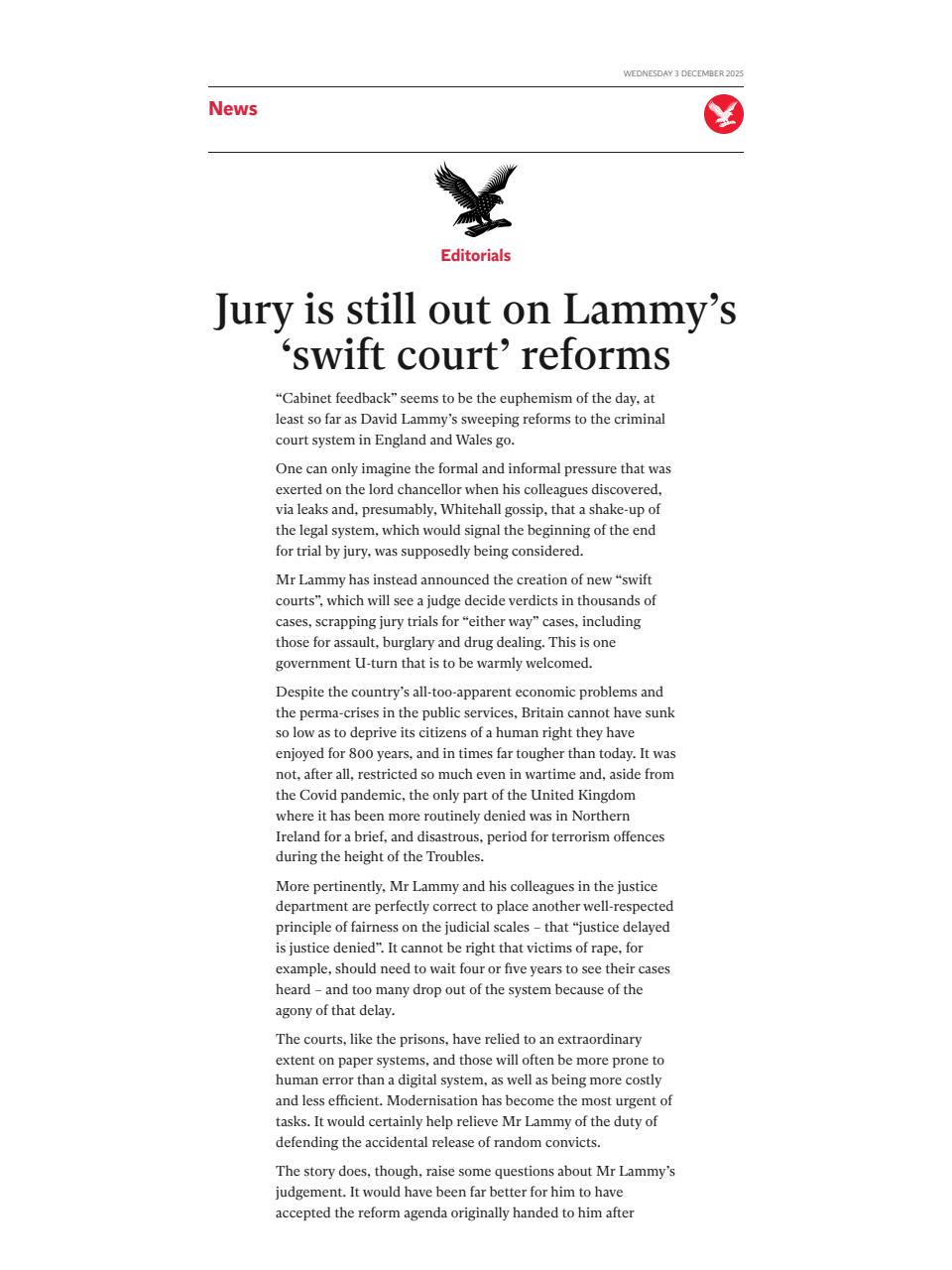 The Independent Daily Edition Newspaper Preview Pages