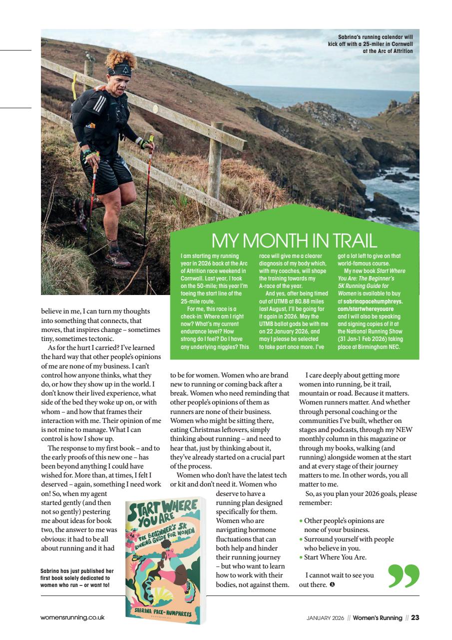 Women’s Running Preview Pages