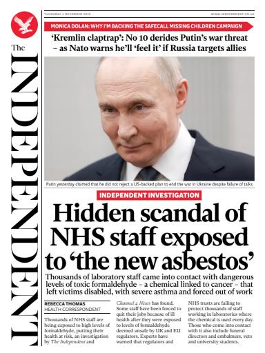 The Independent Daily Edition Newspaper issue 