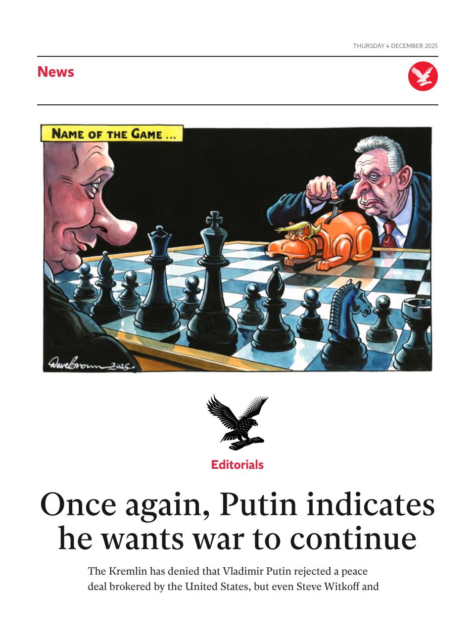 The Independent Daily Edition Newspaper Preview Pages