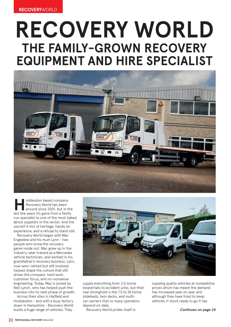 Professional Recovery Magazine Preview Pages