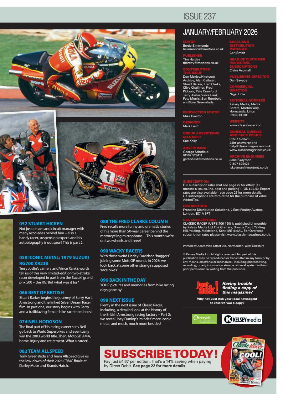 Classic Racer Preview Pages