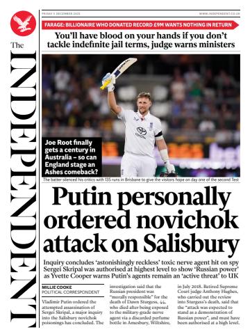 The Independent Daily Edition Newspaper issue Friday, 05 December 2025