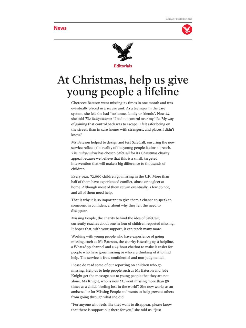 The Independent Daily Edition Newspaper Preview Pages