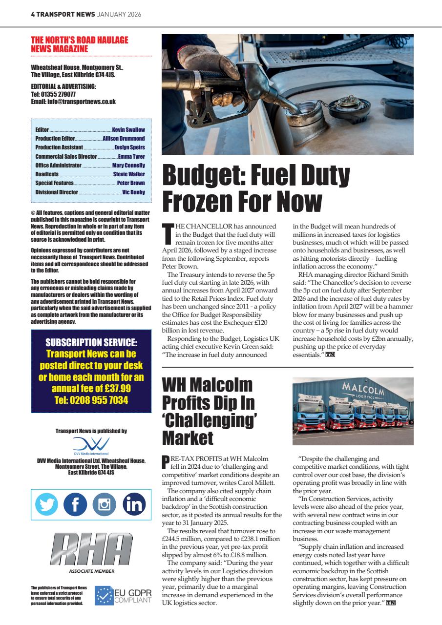 Transport News Preview Pages