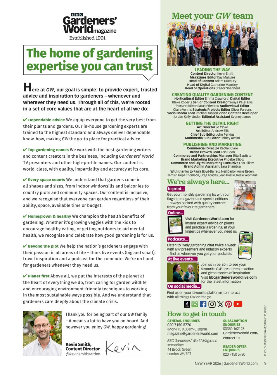 BBC Gardeners’ World Magazine Preview Pages