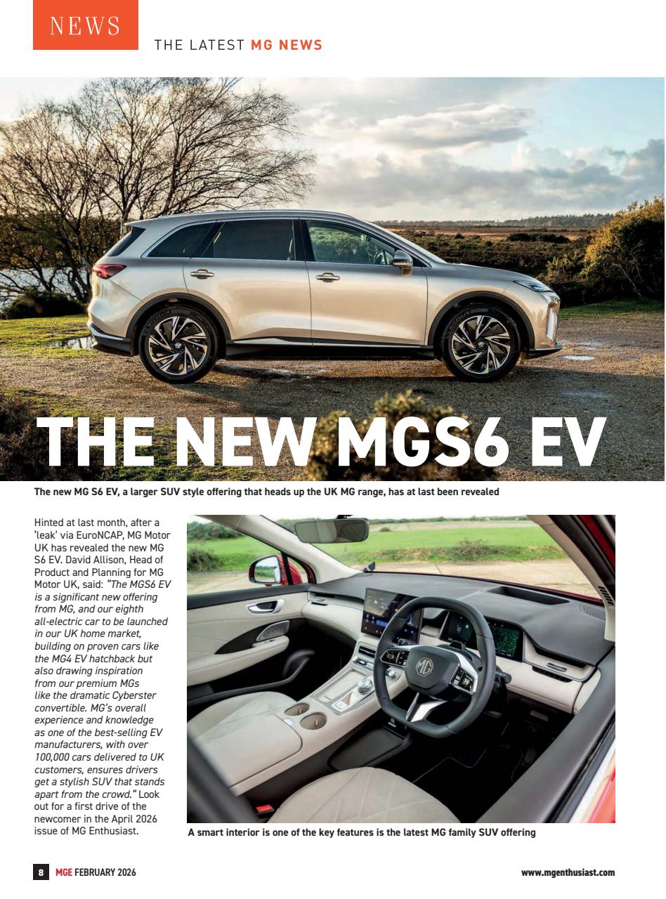 MG Enthusiast Preview Pages