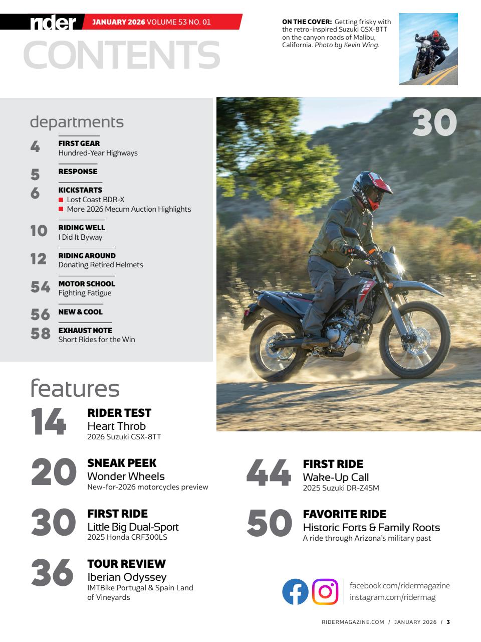 Rider Magazine Preview Pages