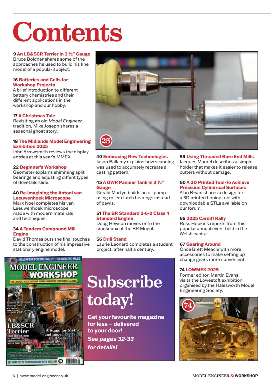 Model Engineer & Workshop Magazine Preview Pages