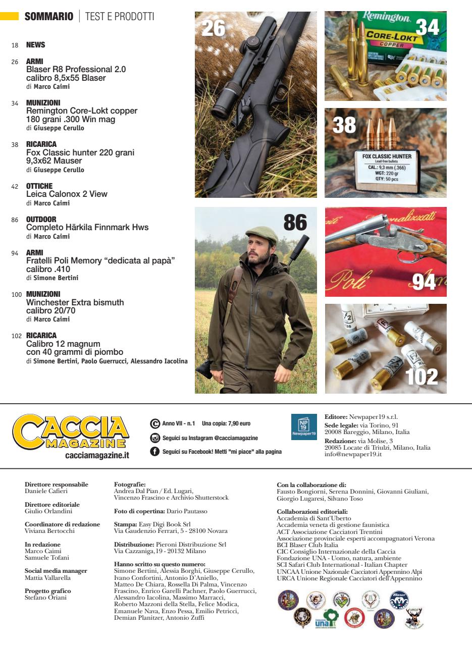 Caccia Magazine Preview Pages