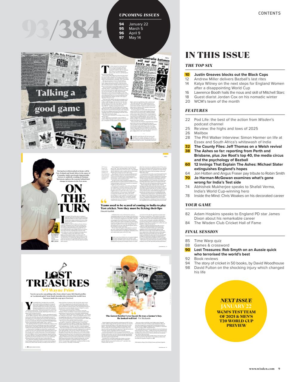 Wisden Cricket Monthly Preview Pages