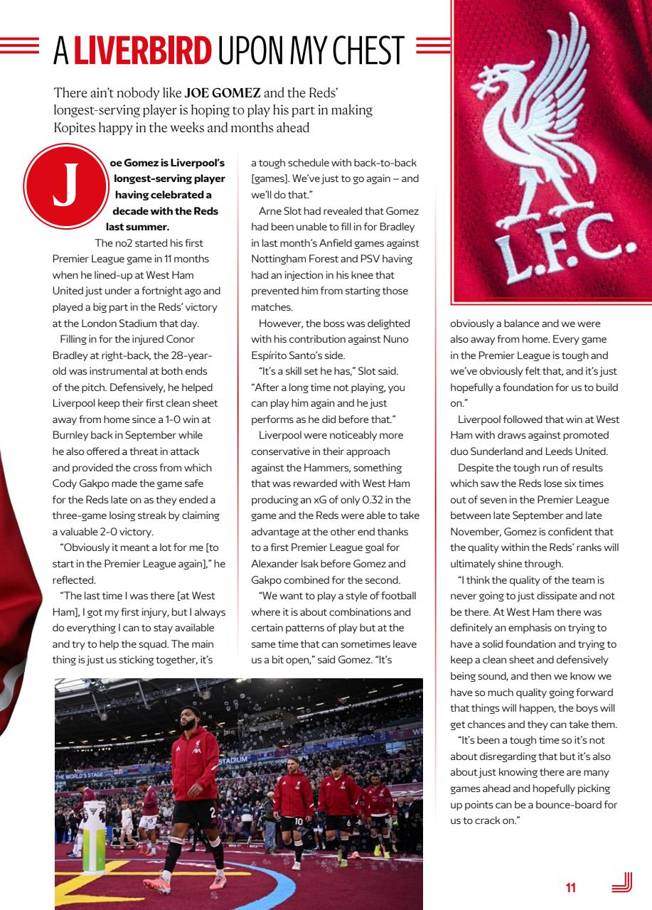 Liverpool FC Programmes Preview Pages