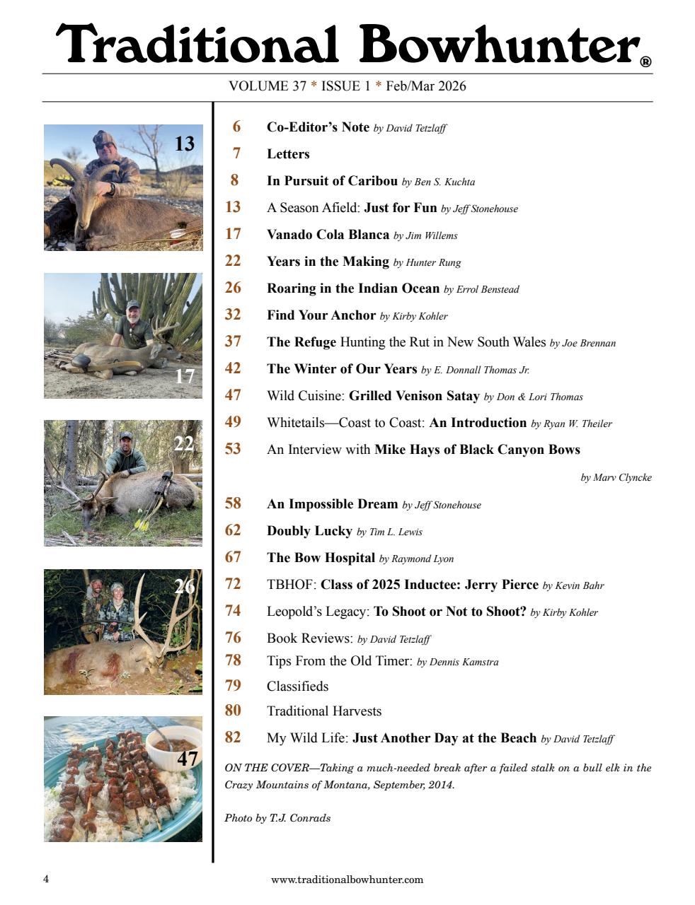 Traditional Bowhunter Magazine Preview Pages