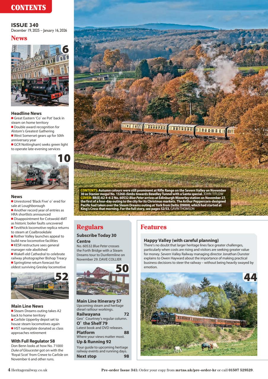 Heritage Railway Preview Pages
