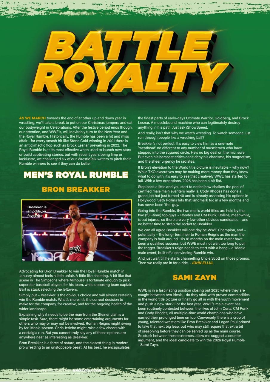 Wrestletalk Magazine Preview Pages